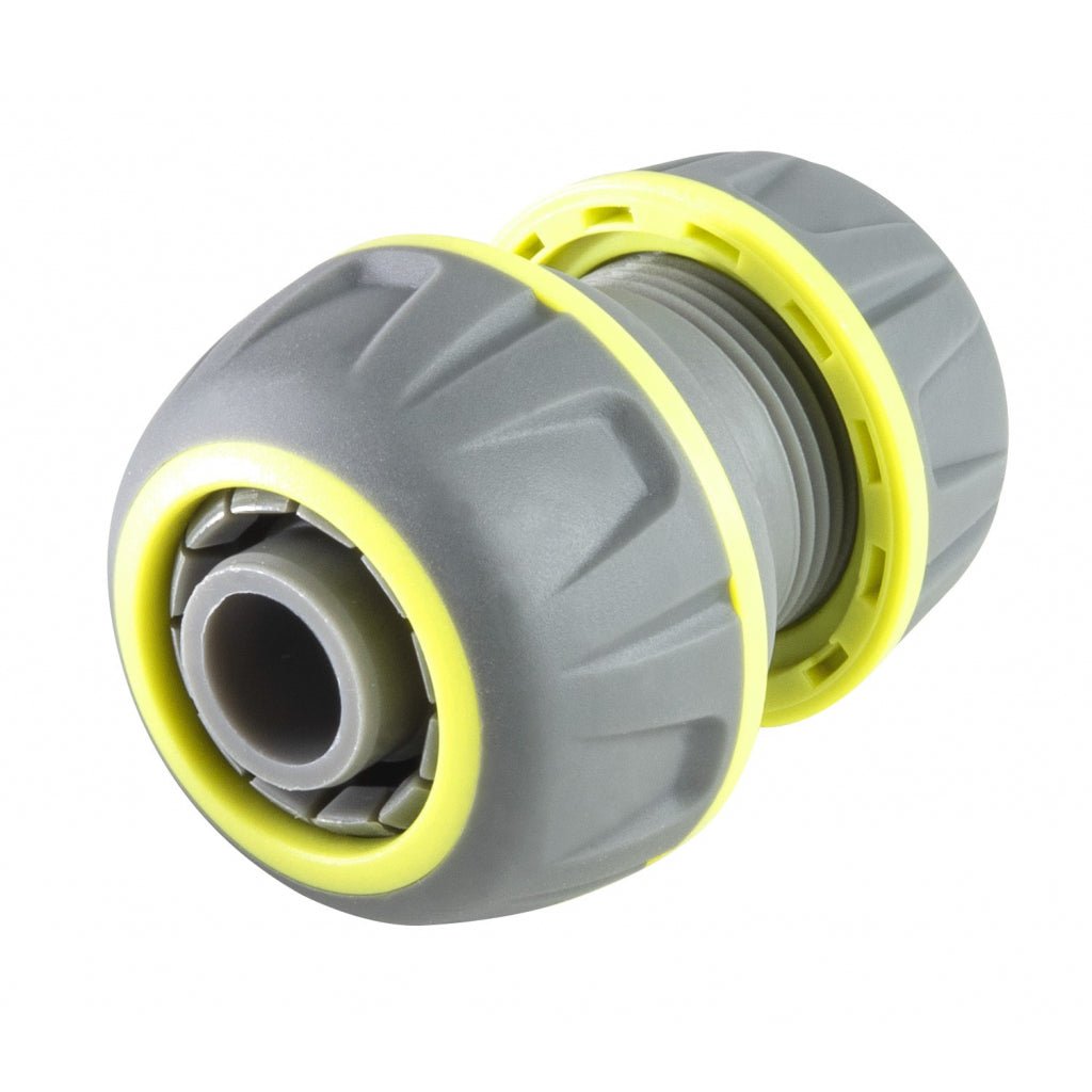 GARDEX Mufa inadire furtun 1/2" si 3/4" LUXE GX Racordurile pentru furtun sunt bicomponente, realizate din acoperire moale TPR și polimer ABS de înaltă calitate, care e Gardex - scule electrice si unelte profesionale - BricoMart