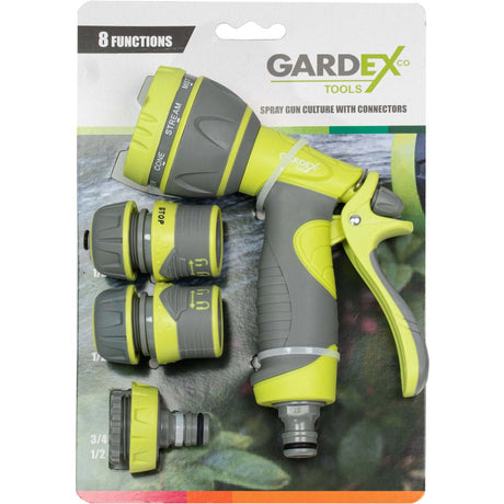 GARDEX Pistol de stropit CULTURE GX Pistolul de udat "CULTURE" cu conectori Gardex este ideal pentru utilizare in gradina Este echipat cu conectori care asi Gardex - scule electrice si unelte profesionale - BricoMart
