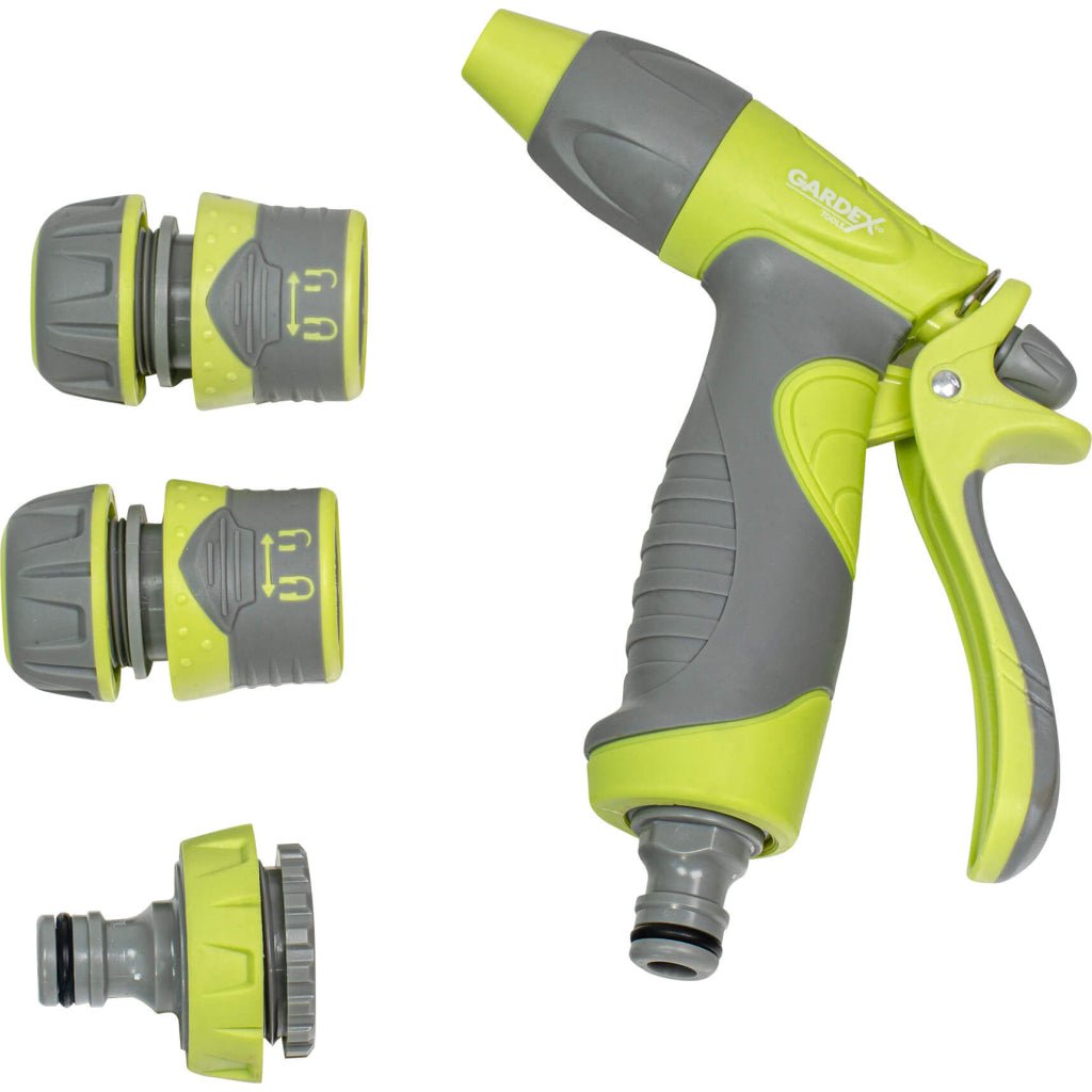 GARDEX Pistol de stropit CULTURE JET GX Pistolul de pulverizare Gardex este ideal pentru curățare și udare Componentele moi de pe duză oferă protecție împotriva Gardex - scule electrice si unelte profesionale - BricoMart
