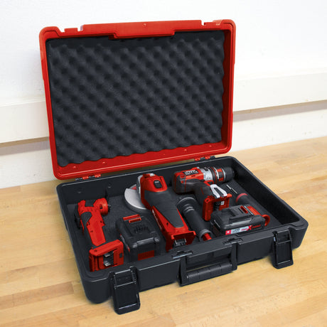 Geanta Einhell E - Box M55/40 pentru depozitarea universala a sculelor si accesoriilor, 550x400x150 mm, captuseala din spuma moale, design rezistent la stropire, capacitate maxima de incarcare 30 kg Einhell - scule electrice si unelte profesionale - BricoMart