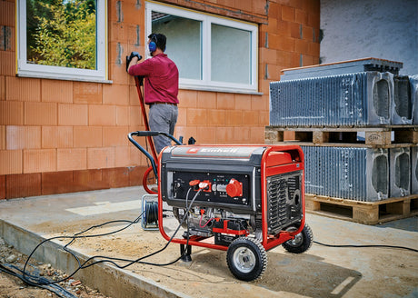 Generator de curent Einhell, benzina TC - PG 65/E5, putere continua 3,2 kW la 230 V si 3,6 kW la 400 V, curent nominal 13 A la 230 V, rezervor de 25 L pentru Super E5 benzina Einhell - scule electrice si unelte profesionale - BricoMart