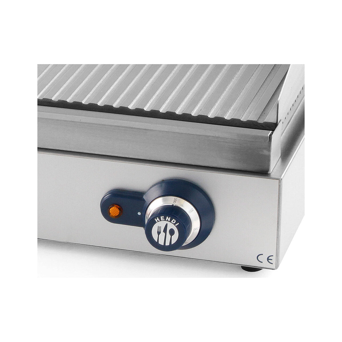Gratar electric HENDI Profi Line  suprafata integrala striata, 550x380x(H)240 mm, inox, potrivit si pentru uz profesional