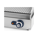Gratar electric HENDI Profi Line  suprafata integrala striata, 550x380x(H)240 mm, inox, potrivit si pentru uz profesional