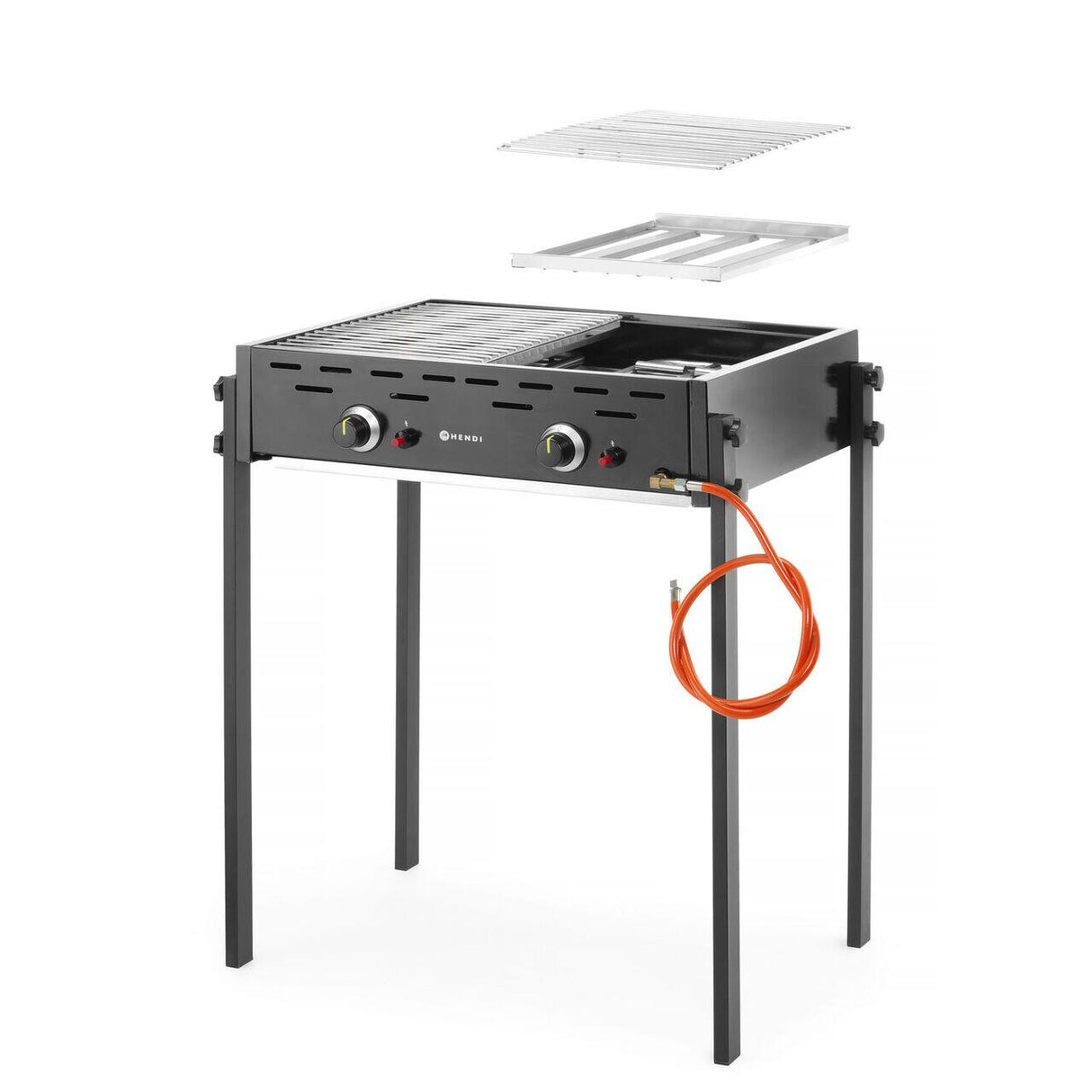 Gratar pe gaz Roast-Master Pro Black, HENDI, negru, 11,6 kW, 790x560x(H)900mm