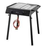 Gratar pe gaz Xantos Negru, HENDI, 9,5kW, 770x710x(H)870mm