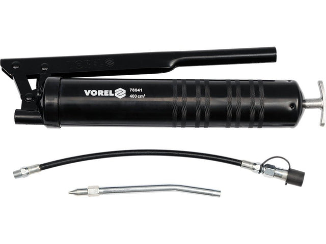 Gresor pneumatic pompa vaselina, Vorel 78041 aluminiu,41 - 69 MPa , 400 CM3 VOREL - scule electrice si unelte profesionale - BricoMart