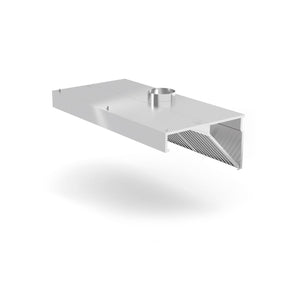Hota de perete, inclinata, HENDI, Linia Profi, cu iluminare LED, 1200x700x(H)450mm