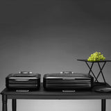 Încălzitor cu inducție cu capac din sticlă De Luxe Black, GN 2/3 Fine Dine