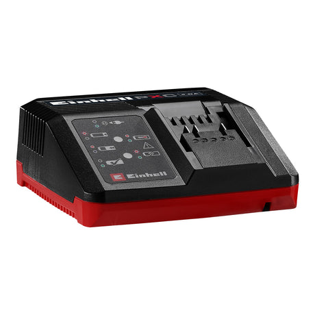 Incarcator original Einhell Power X - Fast 4A Power X - Change, Li - Ion, potrivit pentru toate bateriile Power X - Change, tehnologie de incarcare rapida de 4 amperi, monitorizare a bateriei pentru incarcare optima Einhell - scule electrice si unelte profesionale - BricoMart