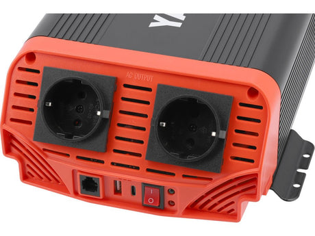 INVERTOR TENSIUNE 12V/230V 1000W Yato YT - 81483 - 2000W Yato - scule electrice si unelte profesionale - BricoMart