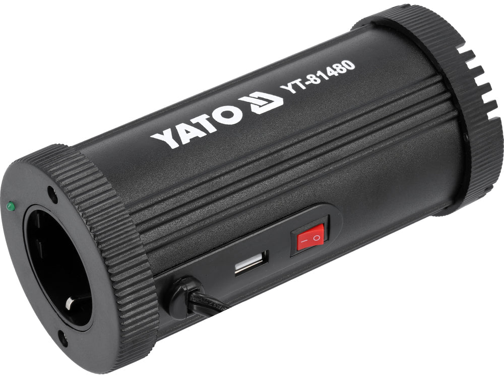 INVERTOR TENSIUNE 12V/230V 150W Yato YT - 81480 - 0,44 kg Yato - scule electrice si unelte profesionale - BricoMart