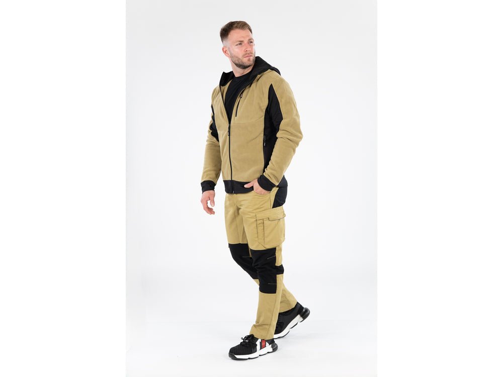 JACHETA FLEECE CU GLUGA SARNA KAKI L Yato YT - 79196 - 300 g, 290 g, rezistent Yato - scule electrice si unelte profesionale - BricoMart
