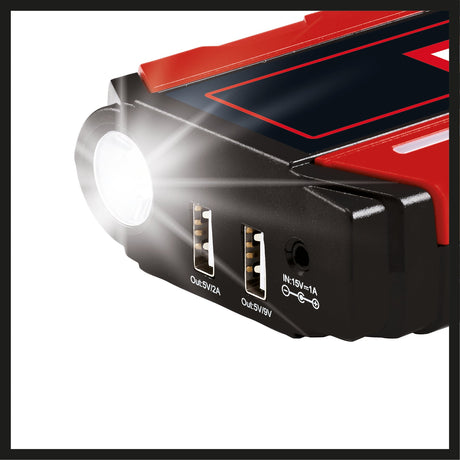 Jump Starter Einhell CE - JS 12/1 12 V, pornire rapida, baterie externa, acumulator LiPo 3x3700 mAh, indicator LED pentru starea incarcarii, lampa LED, pornire rapida 12V/200A, incl. USB Micro/Mini/Type C Einhell - scule electrice si unelte profesionale - BricoMart