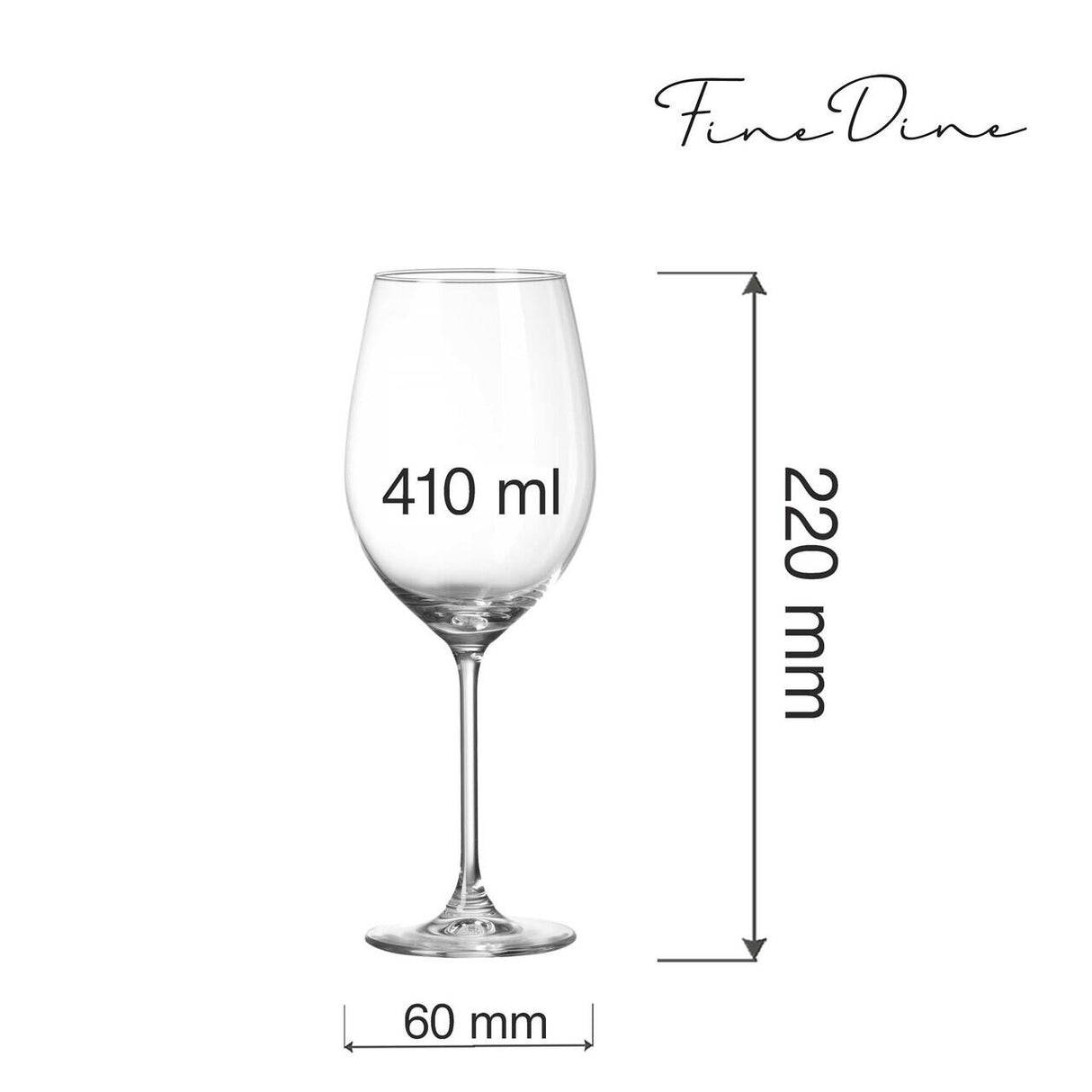 Pahar de vin Cantare, 410 ml Fine Dine