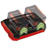 Kit 2 acumulatori si incarcator original Einhell 5.2 Ah Power X - Change, Litiu - ion, 18 V, 2 baterii de 5,2 Ah si incarcator dublu, potrivit pentru toate dispozitivele Power X - Change Einhell - scule electrice si unelte profesionale - BricoMart
