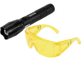 KIT LANTERNA CU BATERII SI OCHELARI UV Yato YT - 08587 Yato - scule electrice si unelte profesionale - BricoMart