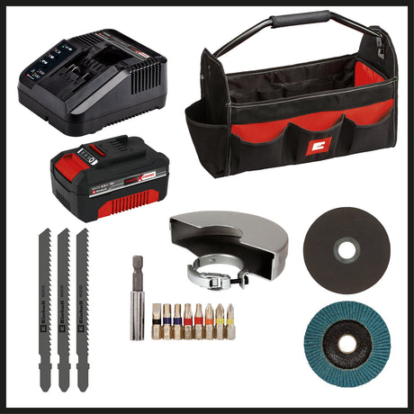 Kit scule electrice Einhell TE - TK 18/3 Li Kit (JS+CD+AG) - Softgrip BricoMart - scule electrice si unelte profesionale - BricoMart
