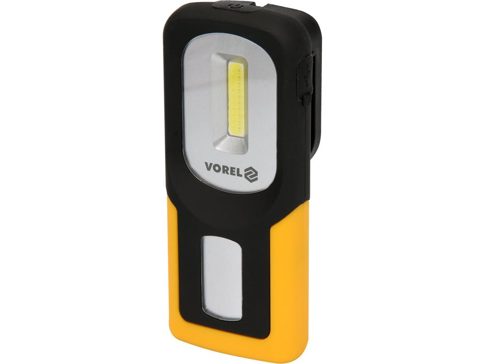 LAMPA DE MANA ROTATIVA COB LED 3W. Vorel 82723 - Lampi LED atelier cu baterii, 3 W, 100 lm Vorel - scule electrice si unelte profesionale - BricoMart