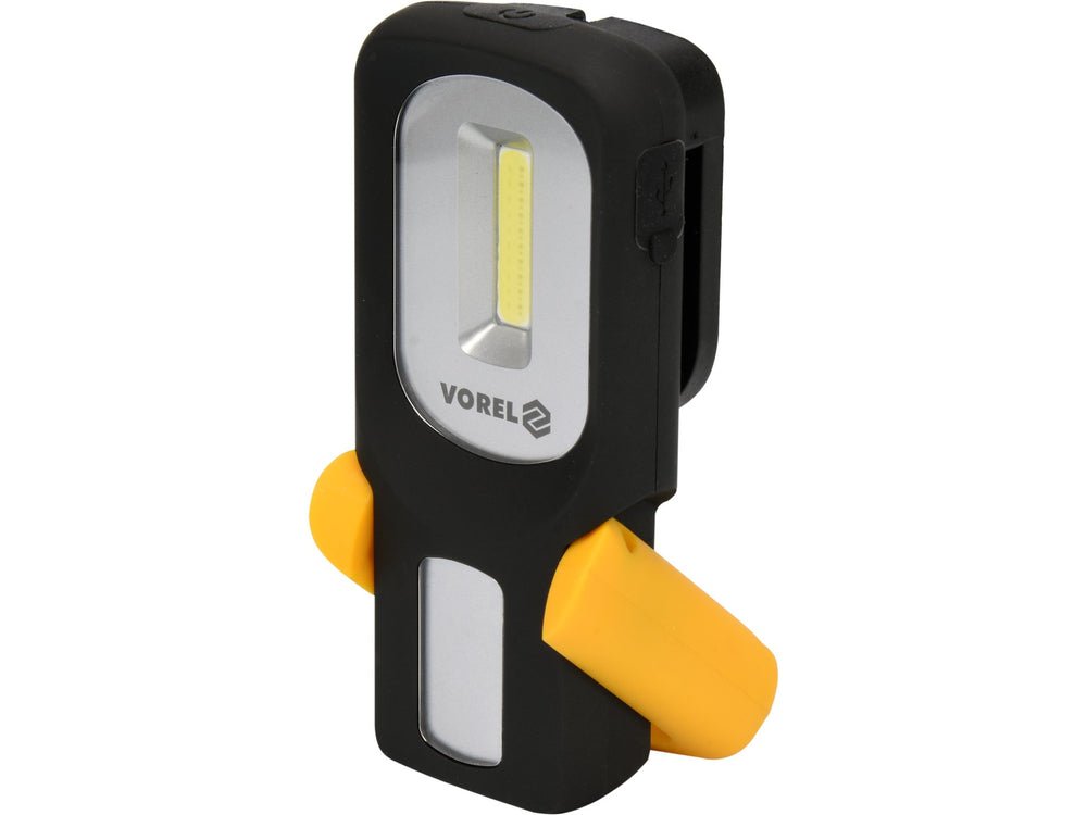 LAMPA DE MANA ROTATIVA COB LED 3W. Vorel 82723 - Lampi LED atelier cu baterii, 3 W, 100 lm Vorel - scule electrice si unelte profesionale - BricoMart