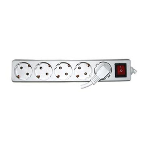 MAKALON Prelungitor 5 prize 3.0mx1.5mm cu intrerupator Corp alb si cablu Intrerupator Makalon - scule electrice si unelte profesionale - BricoMart
