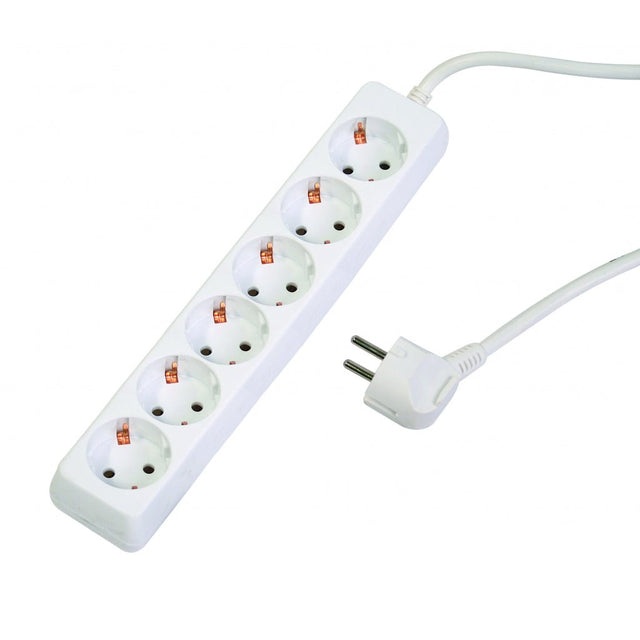MAKALON Prelungitor 6 prize 1.5mx1.5mm fara intrerupator Corp alb si cablu Makalon - scule electrice si unelte profesionale - BricoMart