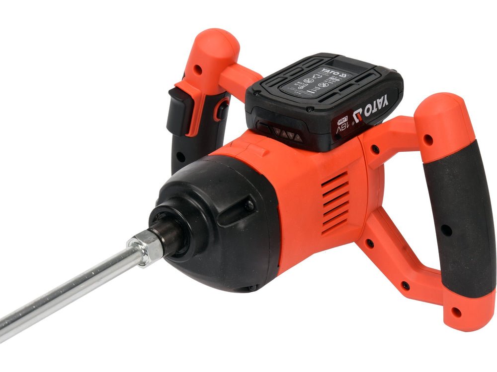 MALAXOR MORTAR 18V, ACUMULATOR â€‹â€‹2.0AH + INCARCATOR Yato YT - 82880 - Malaxoare cu acumulator, 650 rpm, 18 V, 2 Ah Yato - scule electrice si unelte profesionale - BricoMart