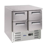 Masa frigorifica cu 4 sertare si unitate inferioara, Arktic  247L, 900x700x(H)850mm
