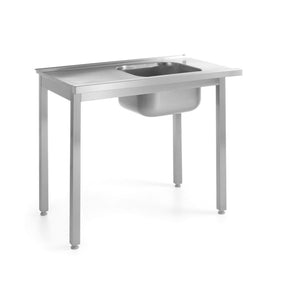 Masa intrare pentru masina de spalat vase, pregatita pentru asamblare, HENDI, Kitchen Line, Dreapta, 1000x600x(H)850mm