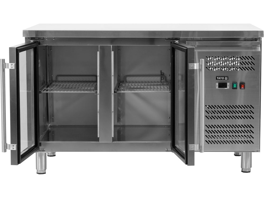 MASA RECE 282L, 2 USI DIN STICLA Yato YG - 05252 - Lazi frigorifice, 1360 x 700 mm, 910 mm, 330 x 530 mm Yato - scule electrice si unelte profesionale - BricoMart