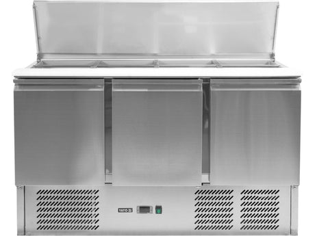 MASA RECE PENTRU SALATE, 3 USI + CAPAC, 368L Yato YG - 05290 - Lazi frigorifice pentru salate, 1365x700x876mm, 240 W, 240V Yato - scule electrice si unelte profesionale - BricoMart