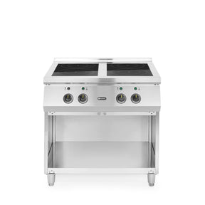 Masina de gatit cu inductie, 4 arzatoare, spatiu depozitare,17000 W,Hendi, 800x700x(H)870mm