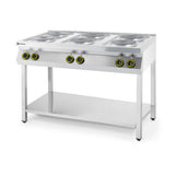 Masina de gatit Kitchen Line, 6 arzatoare electrice Hendi, 15.6W, dimensiune 1200x700x(H)900mm