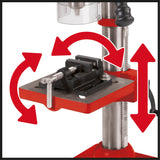 Masina de gaurit cu coloana Einhell TC - BD 630, 630 W, max. 2.450 rpm, 12 setari, adancime max. de gaurire 60 mm, mandrina MK2, opritor de adancime reglabil, masa de gaurit cu functie de inclinare si pivotare, incl. menghina Einhell - scule electrice si unelte profesionale - BricoMart