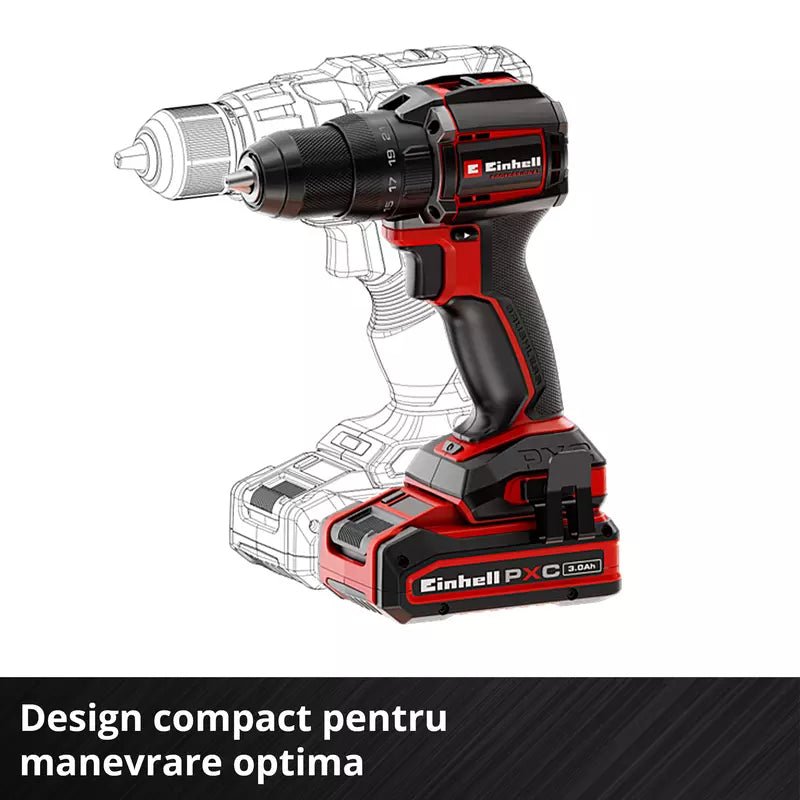 Masina de gaurit cu percutie pe acumulator Einhell Professional TP-CD 18/50-C Li-i BL - Solo Power X-Change,18 V, brushless, 50 Nm, anti-kickback, mandrina 13 mm, 2 viteze, fara baterie - imagine 7