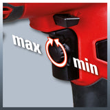 Masina de gaurit si insurubat (bormasina) cu impact Einhell TC - ID 550 E, 550 W, control electronic al vitezei, preselectare a vitezei, rotatie in ambele sensuri, opritor de adancime metalic, maner suplimentar Einhell - scule electrice si unelte profesionale - BricoMart