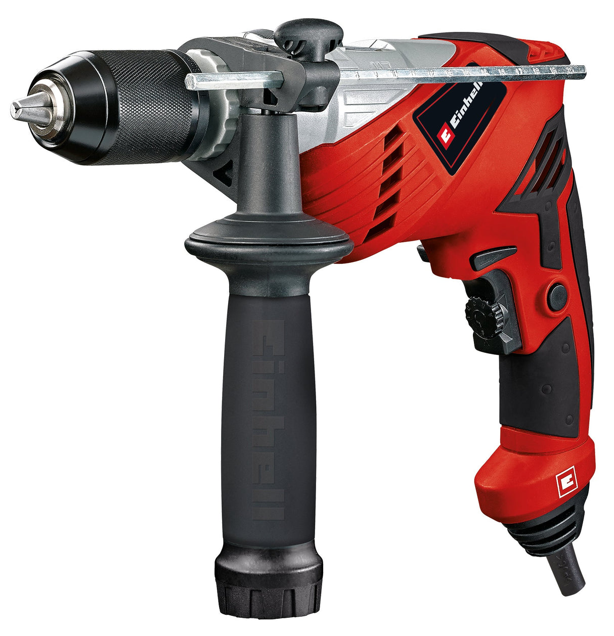 Masina de gaurit si insurubat (bormasina) cu impact Einhell TE - ID 650 E, 650 W, mandrina metalica de calitate, rotatie in ambele sensuri, opritor de adancime pentru gaurire in metal, blocare a axului „press&lock” Einhell - scule electrice si unelte profesionale - BricoMart