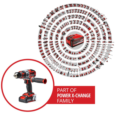 Masina de gaurit si insurubat (bormasina) cu impact pe acumulator Einhell Professional TP - CD 18 Li - i BL Kit Power X - Change, 18 V, motor fara perii, incl. 2 baterii PXC de 2,0 Ah si incarcator Einhell - scule electrice si unelte profesionale - BricoMart