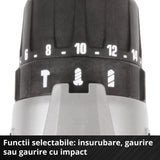 Masina de gaurit si insurubat (bormasina) cu impact pe acumulator Einhell TE - CD 18/2 Li - i +64, 2x2.0 Ah Power X - Change, Li - ion, 18 V, 44 Nm, cutie de viteze cu 2 trepte, incl. acumulator de 2.0 Ah, incarcator rapid si set de accesorii cu 64 de piese Einhell - scule electrice si unelte profesionale - BricoMart