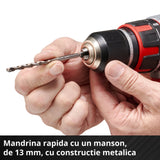 Masina de gaurit si insurubat (bormasina) pe acumulator Einhell Professional TP - CD 18 Li Brushless Solo Power X - Change Li - Ion, Rosu, 18 V, 2 viteze, 60 Nm, motor fara perii, lumina LED, fara baterie si incarcator Einhell - scule electrice si unelte profesionale - BricoMart