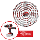 Masina de gaurit si insurubat (bormasina) pe acumulator Einhell Professional TP - CD 18 Li Brushless Solo Power X - Change Li - Ion, Rosu, 18 V, 2 viteze, 60 Nm, motor fara perii, lumina LED, fara baterie si incarcator Einhell - scule electrice si unelte profesionale - BricoMart