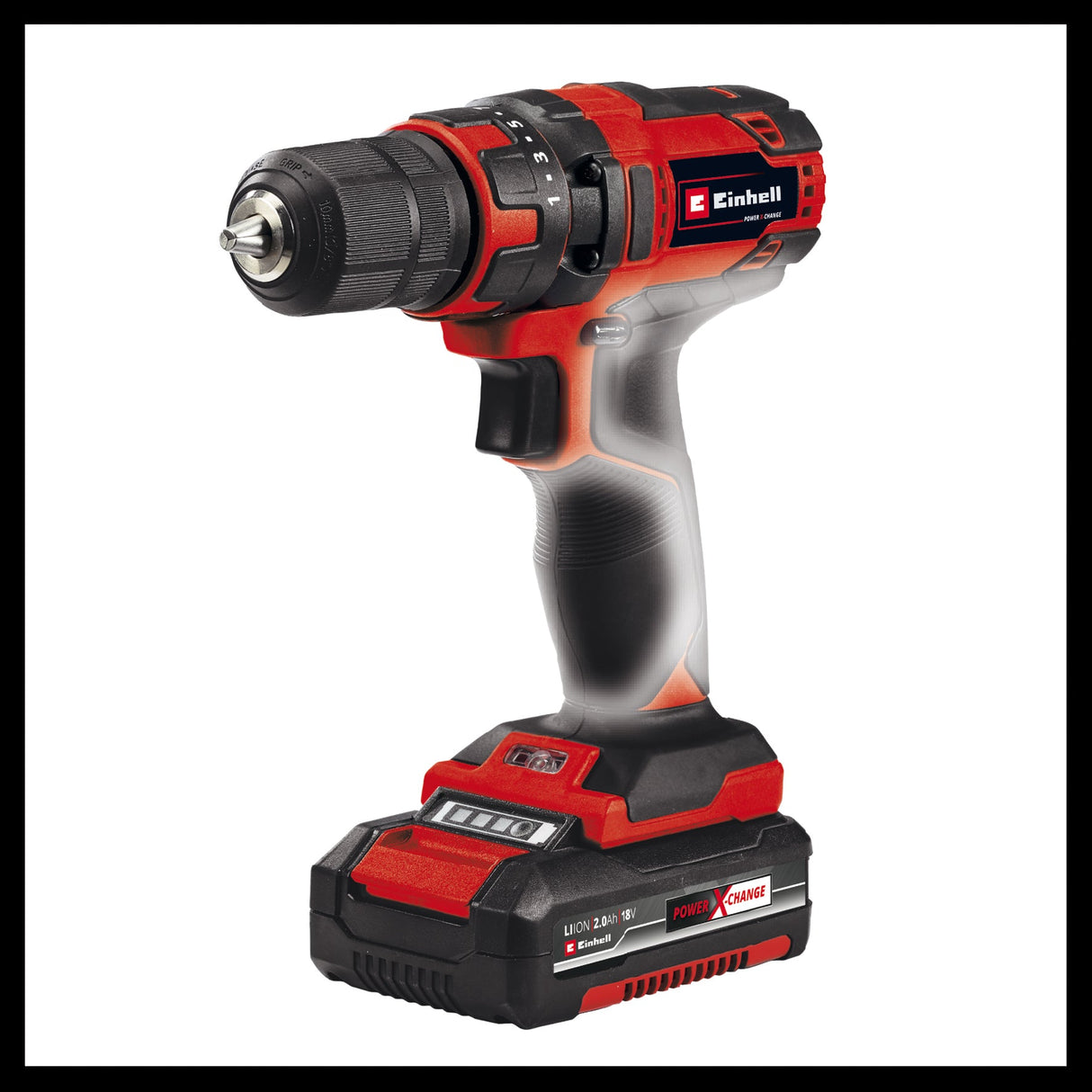 Masina de gaurit si insurubat (bormasina) pe acumulator Einhell TC - CD 18/35 Li Kit Power X - Change, 18 V, control electronic al vitezei, lumina LED, maner moale, incl. 2x acumulatori 2.0 Ah, incarcator, set de accesorii, geanta Einhell - scule electrice si unelte profesionale - BricoMart