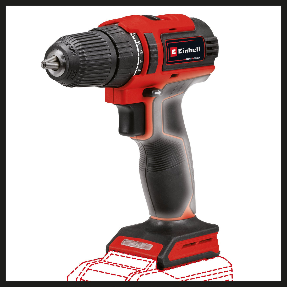 Masina de gaurit si insurubat (bormasina) pe acumulator Einhell TE - CD 18/40 Li BL - Solo Power X - Change, Li - ion, 18 V, 40 Nm, motor fara perii, electronica de control al vitezei, se livreaza fara acumulator sau incarcator Einhell - scule electrice si unelte profesionale - BricoMart