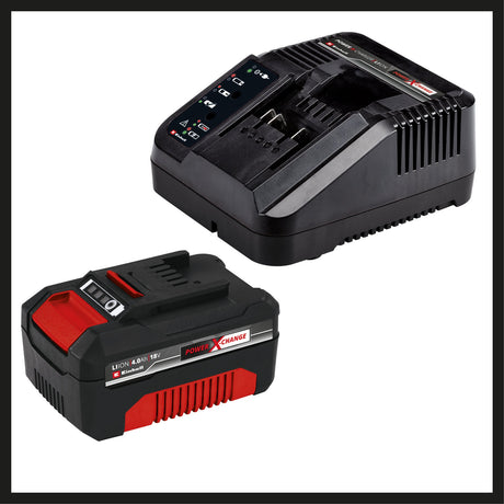 Masina de gaurit si insurubat (bormasina) pe acumulator Einhell TE - CD 18/40 Li + polizor unghiular pe acumulator TC - AG 18/115 Li Power X - Change, Li - Ion, 2x 18 V, incl. 1x acumulator 4 Ah si incarcator, accesorii polizor unghiular, cutie biti, geanta Einhell - scule electrice si unelte profesionale - BricoMart