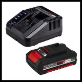 Masina de gaurit si insurubat (bormasina) pe acumulator Einhell TE - CD 18/45 3X - Li +22 1x2.0 Ah PXC, mandrina de gaurit detasabila, accesoriu unghiular, accesoriu excentric, set de biti cu 22 de piese, acumulator de 2.0 Ah, incarcator + cutie electronica Einhell - scule electrice si unelte profesionale - BricoMart