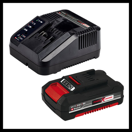 Masina de gaurit si insurubat (bormasina) pe acumulator Einhell TE - CD 18/45 3X - Li +22 1x2.0 Ah PXC, mandrina de gaurit detasabila, accesoriu unghiular, accesoriu excentric, set de biti cu 22 de piese, acumulator de 2.0 Ah, incarcator + cutie electronica Einhell - scule electrice si unelte profesionale - BricoMart