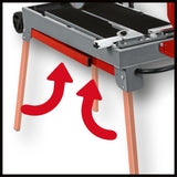 Masina de taiat placi radiale Einhell TE - TC 620 U, 800 W, lungime de taiere extra - lunga, cadru de baza robust pliabil, roti/maner de transport, ghidaj motor cu rulmenti cu bile in 6 directii Einhell - scule electrice si unelte profesionale - BricoMart