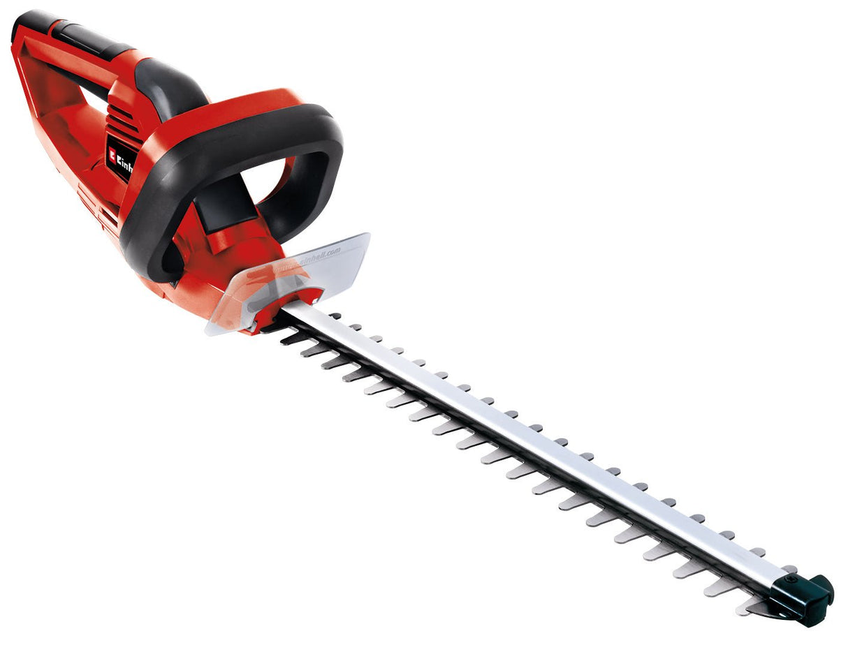 Masina de tuns gard viu electrica Einhell GH - EH 4245, 420 W, lungime de taiere 450 mm, dimensiune de taiere 12 mm, angrenaj metalic, husa de cutit din aluminiu, aparatoare de mana. Einhell - scule electrice si unelte profesionale - BricoMart