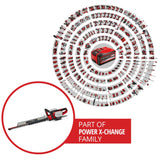 Masina de tuns gard viu pe acumulator Einhell GE - CH 36/65 Li - Solo Power X - Change (36 V, lungime de taiere 65 cm, distanta intre dinti 30 mm, maner rotativ, incl. colector de resturi, fara acumulator Einhell - scule electrice si unelte profesionale - BricoMart