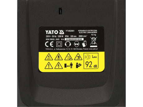 Masina de tuns iarba electrica YATO YT-852081, 1200 W - imagine 12