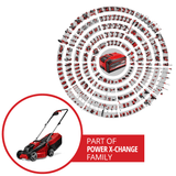 Masina de tuns iarba pe acumulator Einhell City GE - CM 18/30 Li - Solo Power X - Change, 18 V, latime de taiere 30 cm, pana la 150 m², fara perii, colector de iarba 25 L, inaltime de taiere 30 - 70 mm, fara baterie Einhell - scule electrice si unelte profesionale - BricoMart